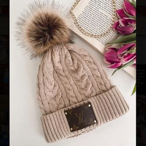 Up-cycled Nude beanie
